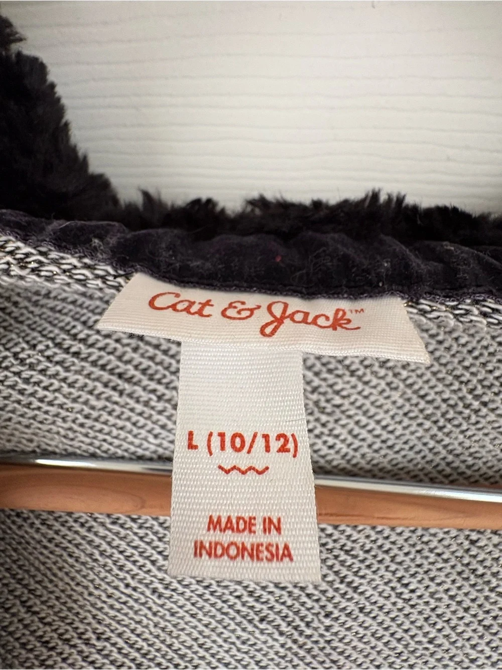 Cat & Jack Black Heather Knit Zip Hoodie